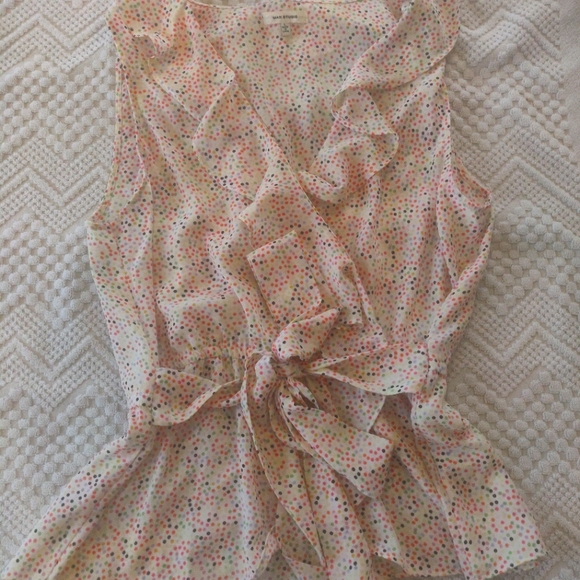 Max Studio Tops - Sleeveless Ruffled Shirt